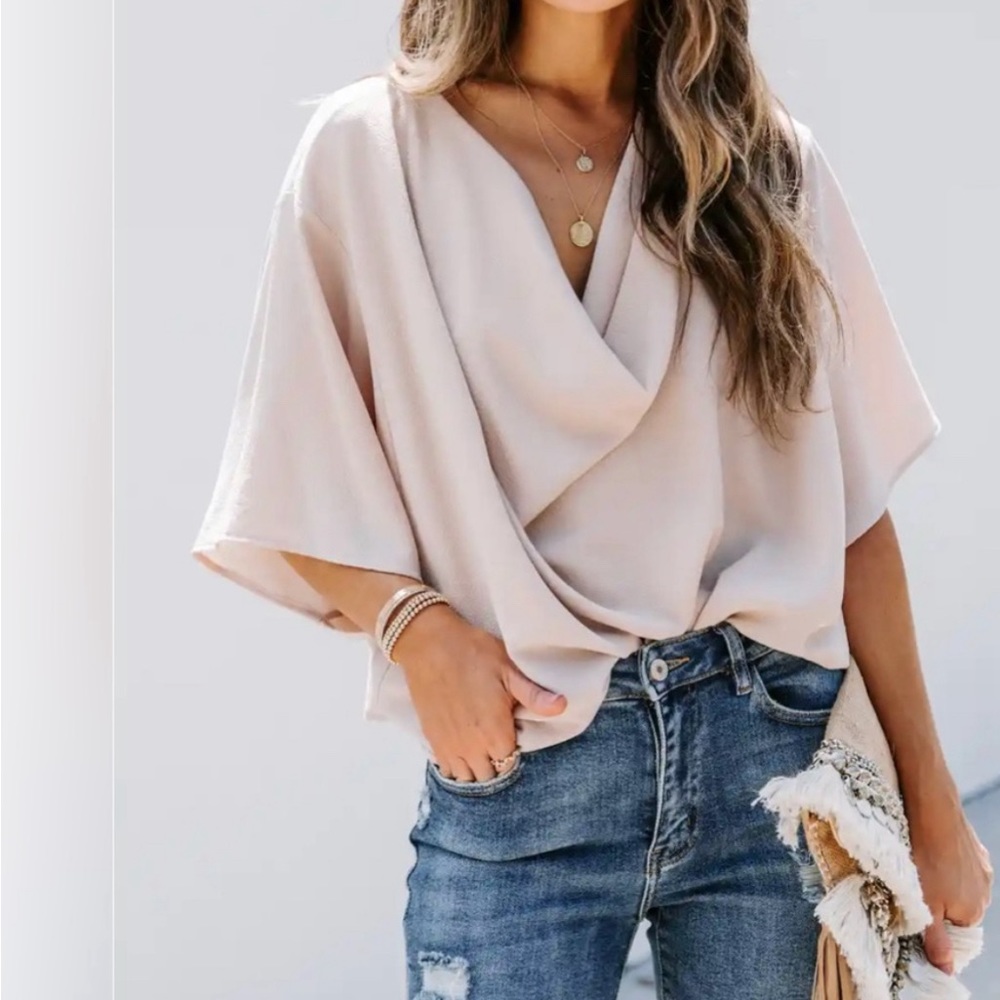 Vici Elton drape blouse.